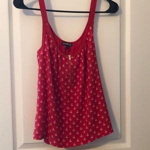 Express anchor tank with zipper. NWT. Sz XS